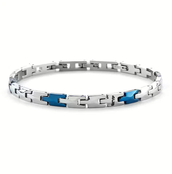 Bracciale Uomo 4US in Acciaio e Pvd Blu 4UBR6162