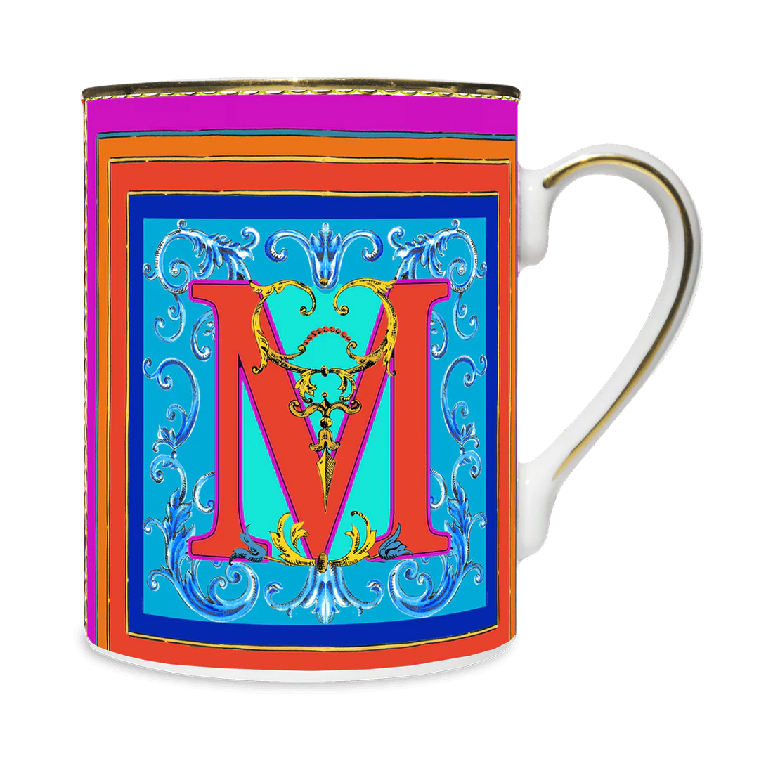 BACI MILANO MUG LETTERA M -ORTIGIA COLLECTION