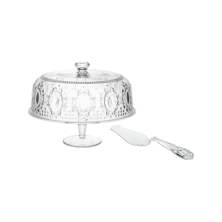 BACI MILANO SET ALZATA TORTA + PALETTA TORTA - BAROQUE & ROCK ANNIVERSARY COLLECTION