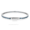 UNOAERRE BRACCIALE TENNIS IN ARGENTO CON ZIRCONI AZZURRI 6032