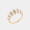 ANELLO IN ARGENTO 925 SMALTATO BIANCO CON DETTAGLIO IN ZIRCONI BIANCHI BY SIMON 1502306