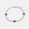 BRACCIALE IN ARGENTO 925 CON FIORI BLU E ZIRCONI 1702322