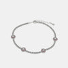 Bracciale in Argento 925 con fiori rosa e zirconi