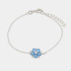 BYSIMON BRACCIALE IN ARGENTO 925 CON FIORE ZIRCONATO CELESTE 1702356