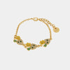 Bracciale in Metallo con cactus e cristalli colorati By Simon