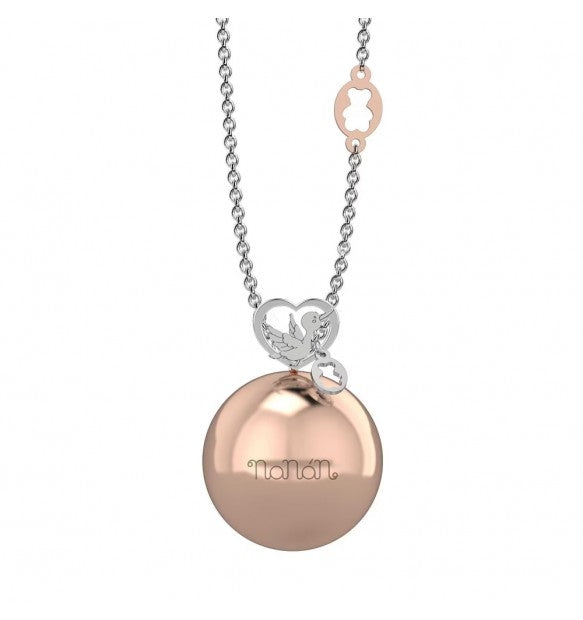 COLLANA IN ARGENTO E SFERA IN METALLO CHIAMA ANGELI NANAN NAN0091